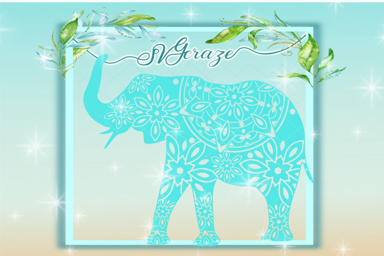 Elephant SVG, Elephant Mandala, Svg Files, Mandala SVG, Elephant Zentangle, Wall Art, Elephant shirt, Elephant Decal, Elephant