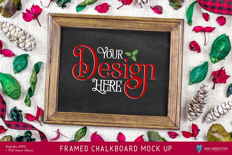 Christmas Chalkboard Mock up