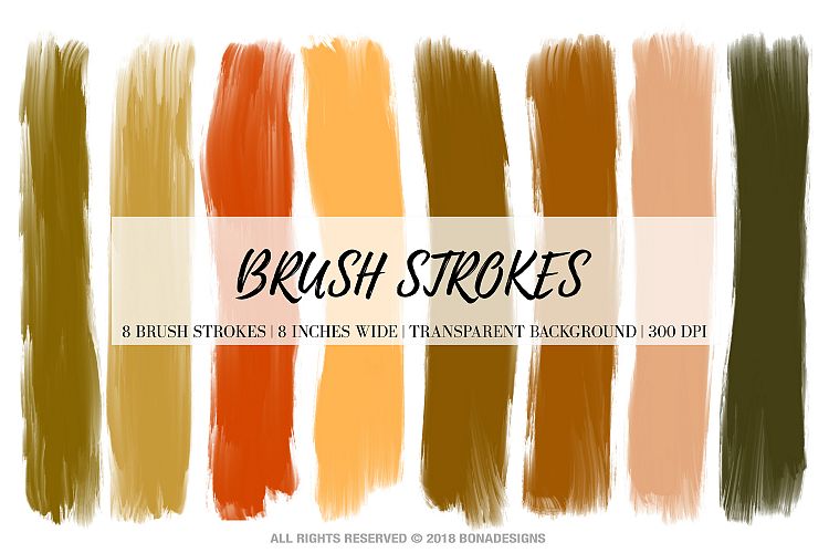 Halloween Brush Strokes, Autumn Brush Strokes
