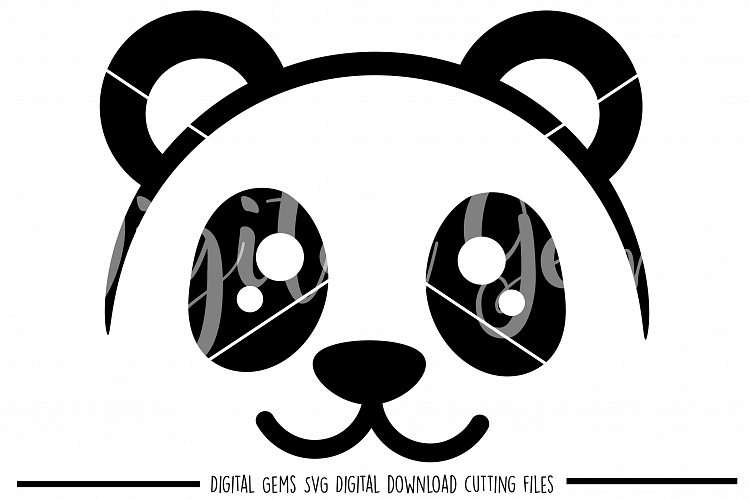 Panda face SVG / EPS / DXF / PNG files (101289) | SVGs | Design Bundles