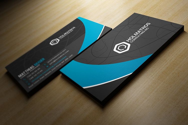 Modern Grey Business Card