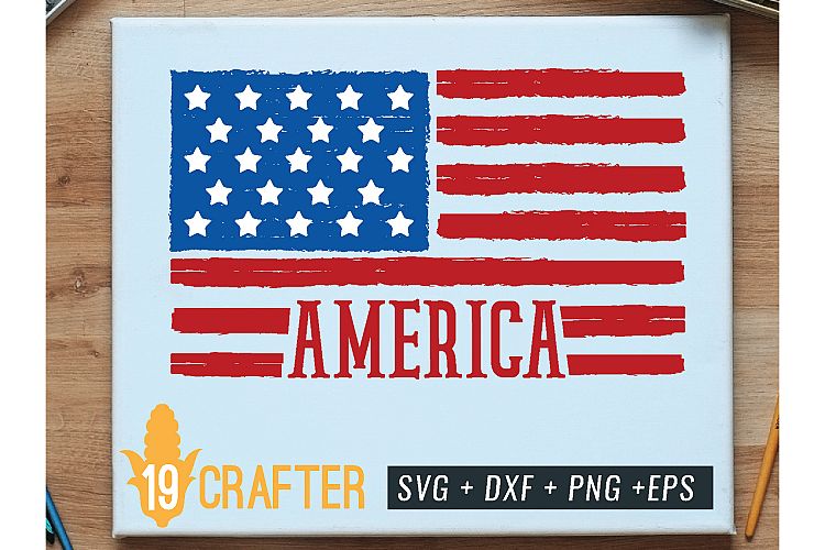 Download distressed american flag svg dxf png eps cut file (279684 ...