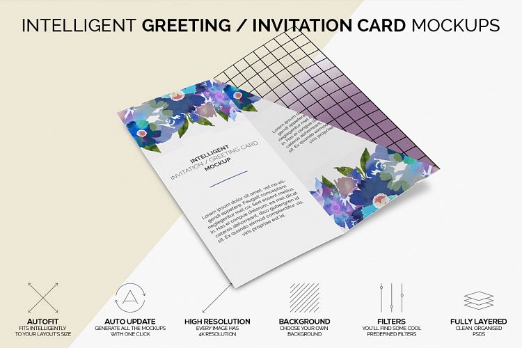 Intelligent Invitation / Greeting Card Mockup