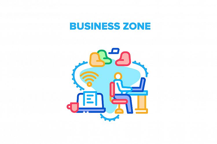 Business Zone Vector Concept Color Illustration example image 1
