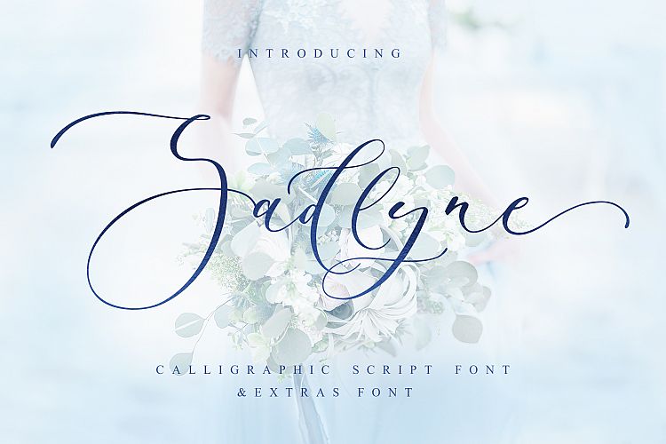 Sadlyne calligraphic font & extras