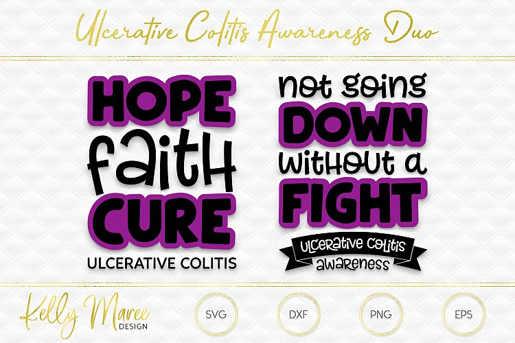 Ulcerative Colitis Awareness SVG Duo