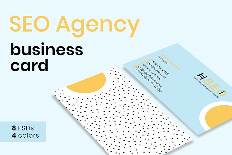 SEO Agency Business Card Templates
