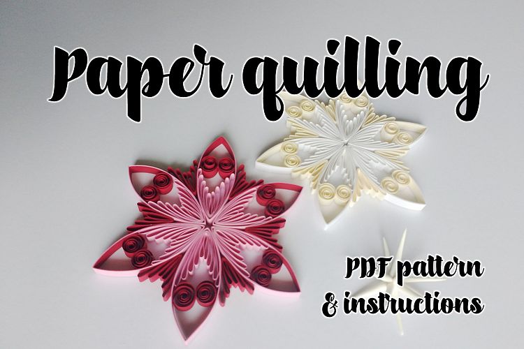 Quilling pattern & step-by-step diagram guided tutorial  (QD13)