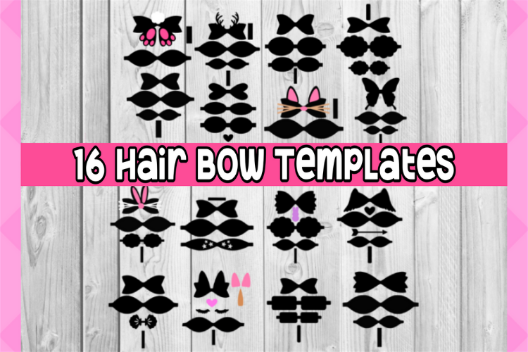 Download Hair bow svg files - 16 hair bow BUNDLE templates ...