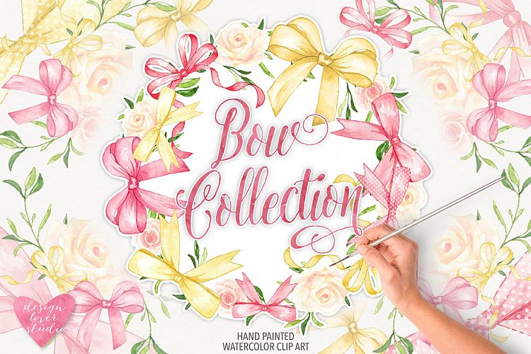 Watercolor Bow collection clipart