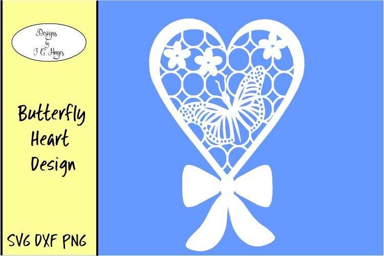 Butterfly Heart SVG Cutting File