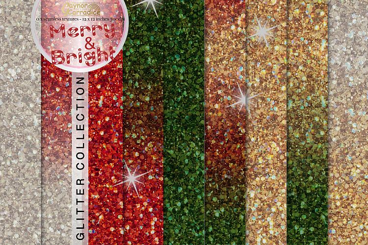 Merry and Bright Glitter seamless textures