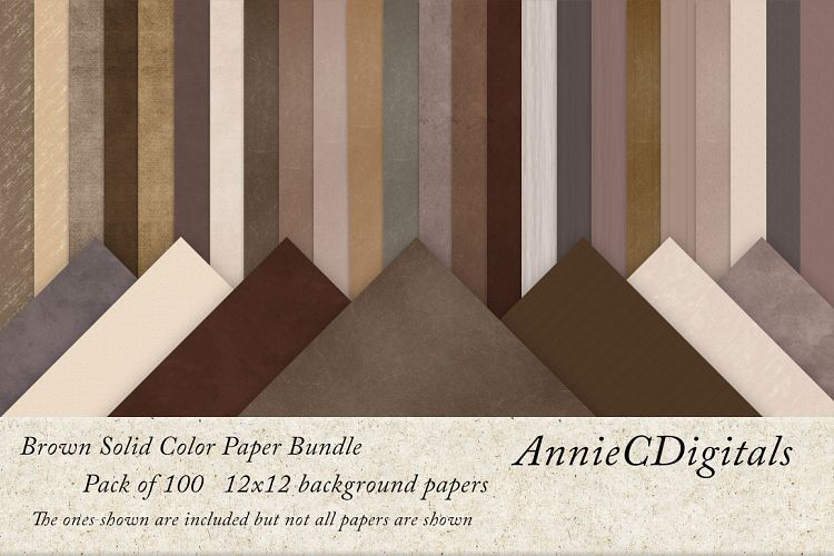 Brown solids digital paper bundle