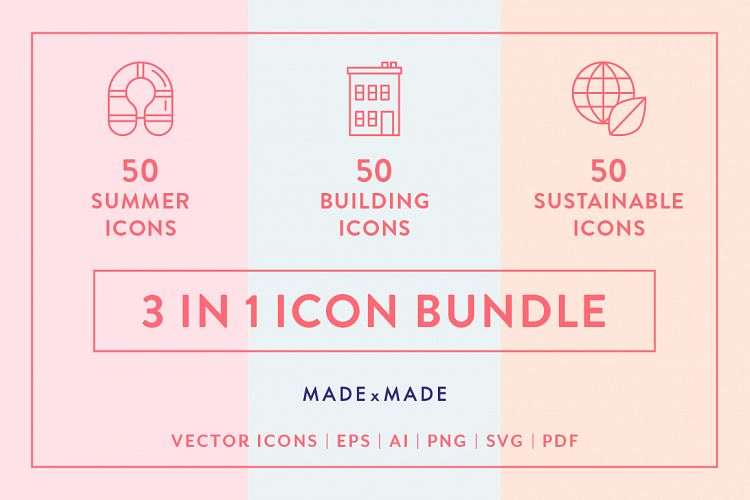 Line Icons - 3 in 1 Collections Bundle