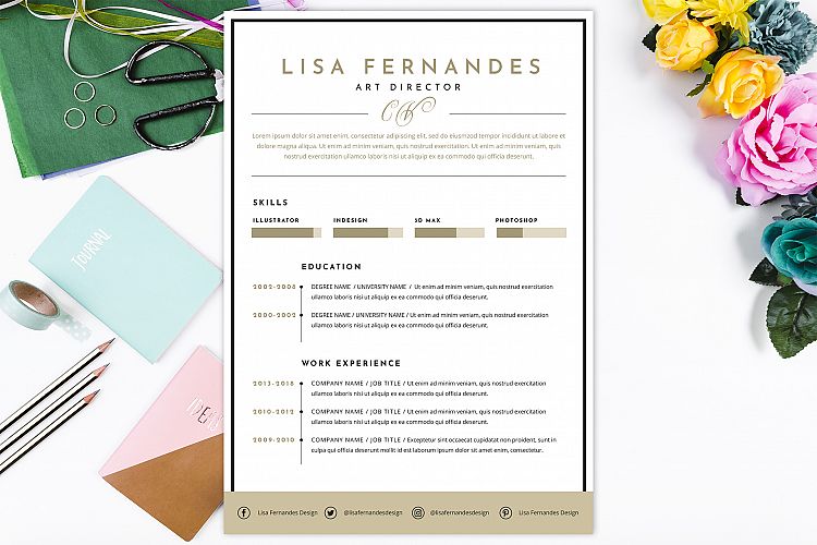 Elegant resume CV template