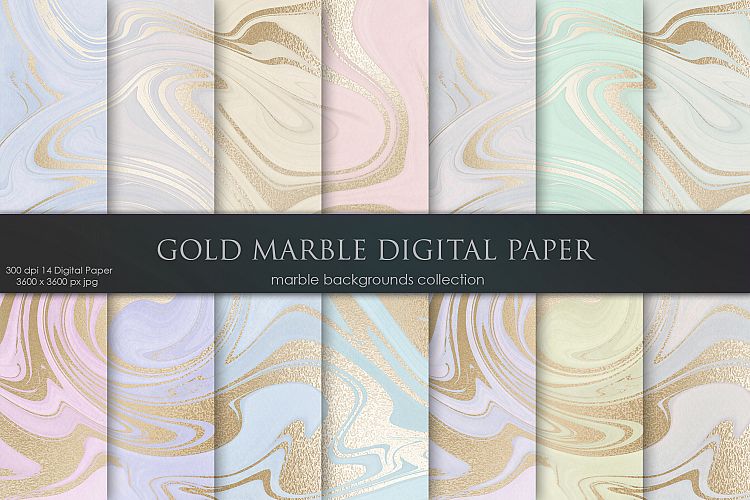 Gold Marble Digital Paper