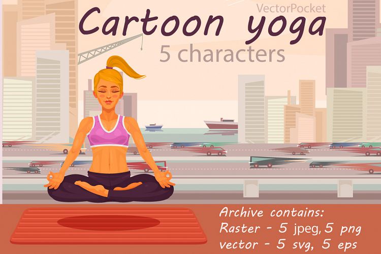 Cartoon yoga