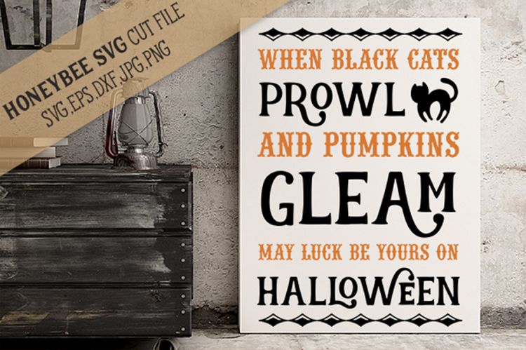 When Black Cats Prowl Halloween SVG Cut Files