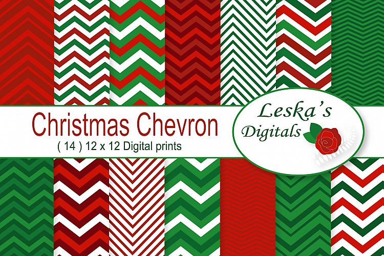 Christmas Chevron Patterns example image 1