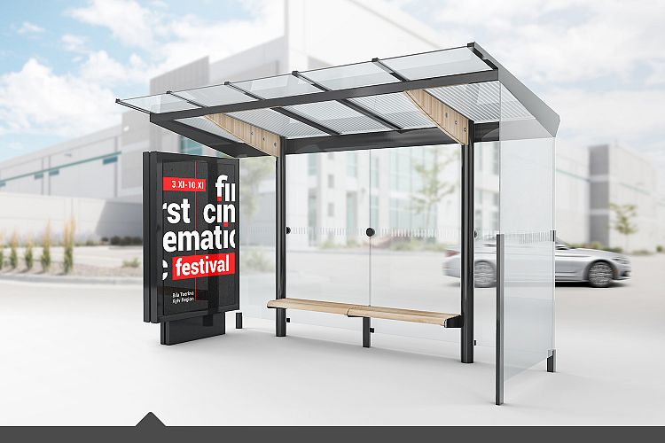 Bus Stop Lightbox Mockup
