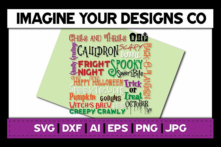 Halloween Printable Subway SVG Cut File