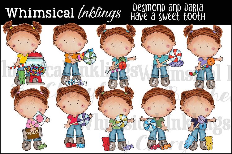 Desmond and Darla Have A Sweet ToothClipart Collection