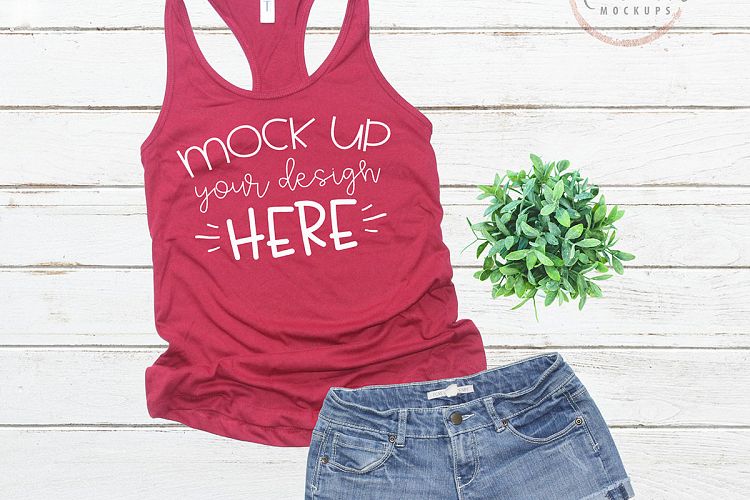 Mock up Next Level 1533 Scarlet Mockup