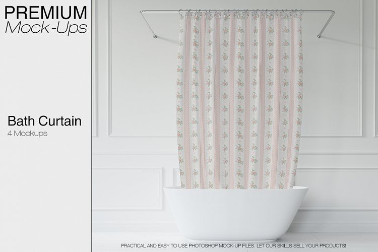 Bath Curtain Mockup Pack