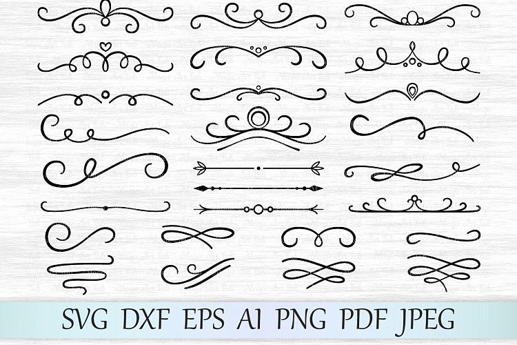 Download Divider svg, Flourish svg, Swirl svg, Scroll svg, Wedding (80648) | SVGs | Design Bundles