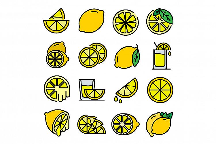 Lime icons vector flat