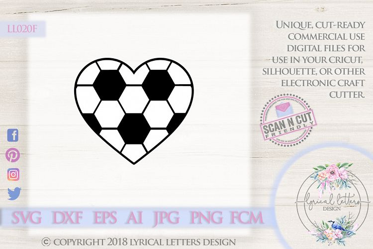 Soccer Heart SVG DXF FCM LL020F