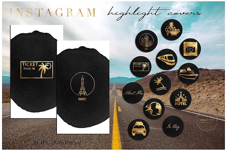 Travel Instagram Story Highlight Covers