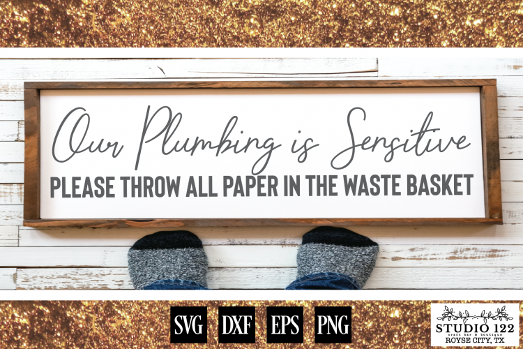 Septic System Sensitive Plumbing Bathroom Sign