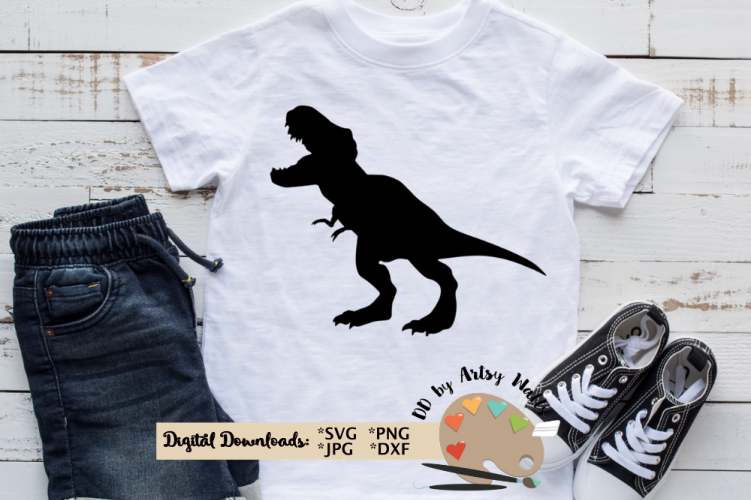 Download Dinosaur SVG tyrannosaurus rex svg t-rex silhouette trex dxf