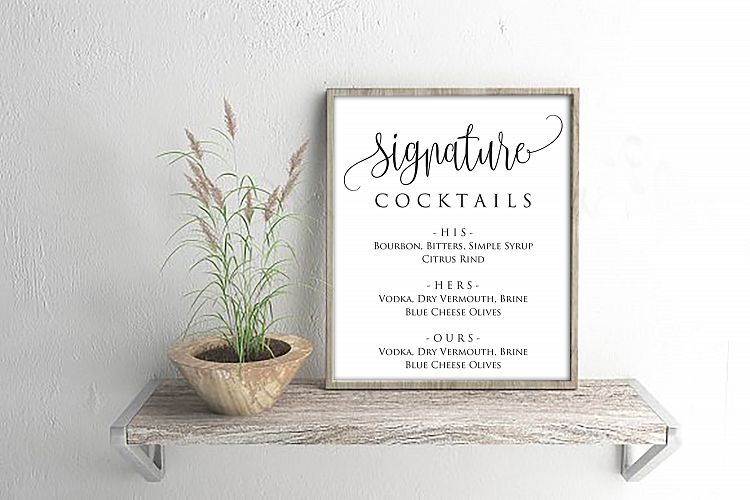 Signature Cocktails Sign Template, DAD_06