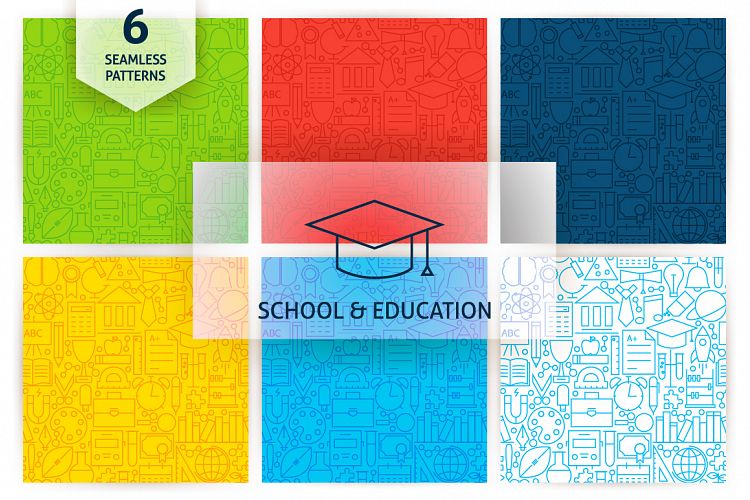 School & Education Line Tile Patterns