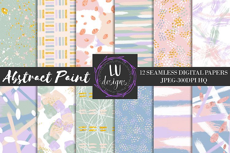 Abstract Paint Digital Paper Pack