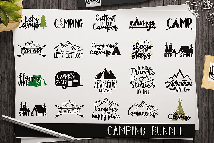 Camping SVG bundle - Cut files - Adventure svg -Cricut files