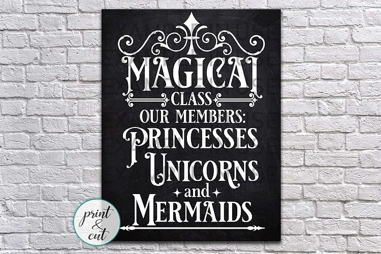 Magical class sign classroom svg dxf files png jpg print