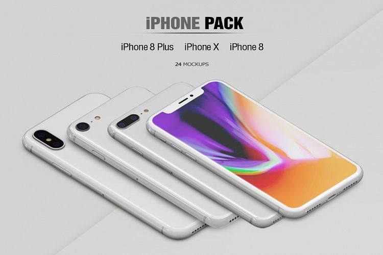 Apple iPhones 2017 Pack Mockup