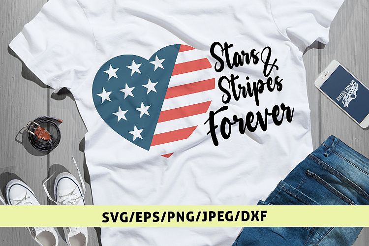 Star Stripes Forever - USA Patriotic SVG EPS DXF PNG