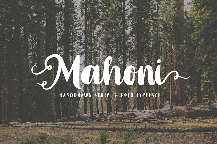 Mahoni - Script & Bold font