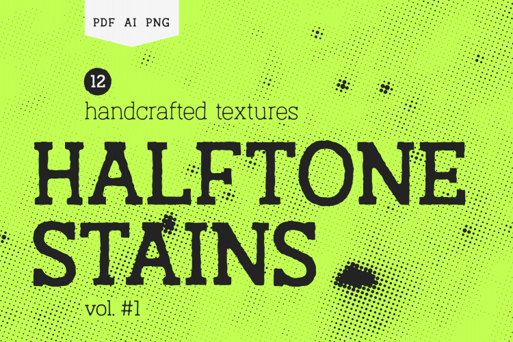 Halftone Stains Vol.#1 Texture Pack