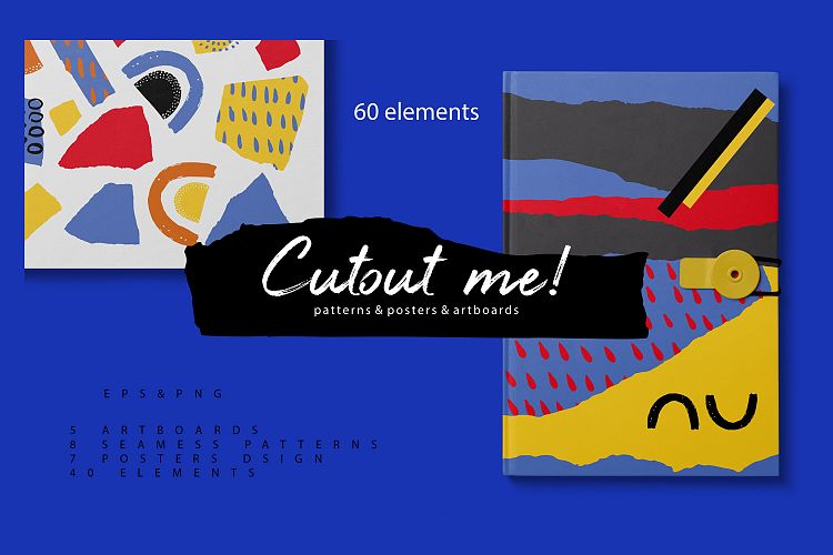 Cutout me! Abstract geometry paper cut pattern