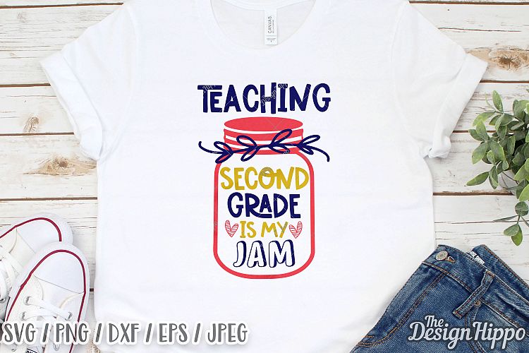 Download Teaching Second Grade Is My Jam, Teacher SVG DXF PNG Files (287462) | Cut Files | Design Bundles