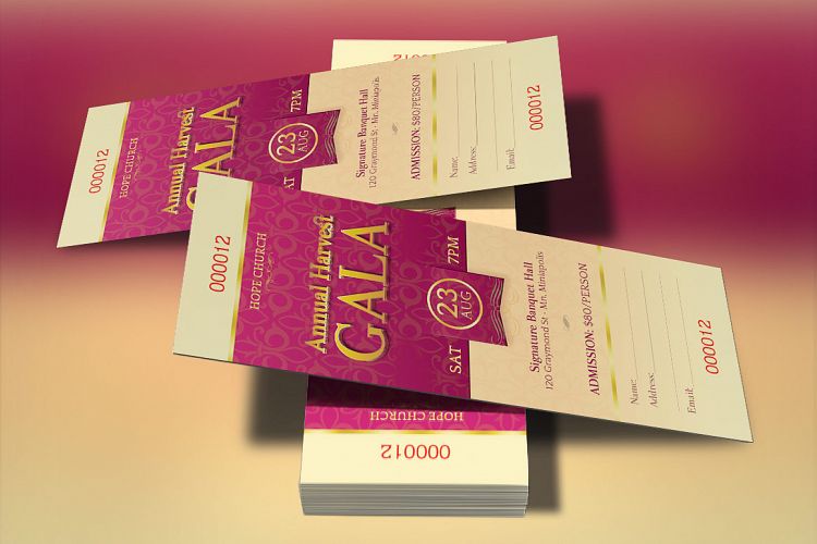 Church Banquet Ticket Template example image 1