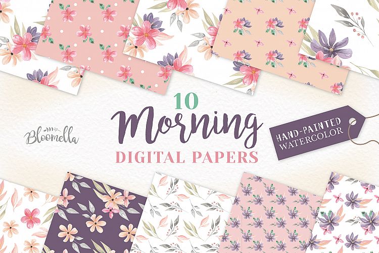Floral Seamless Patterns Pretty Flower Pink Digital Papers