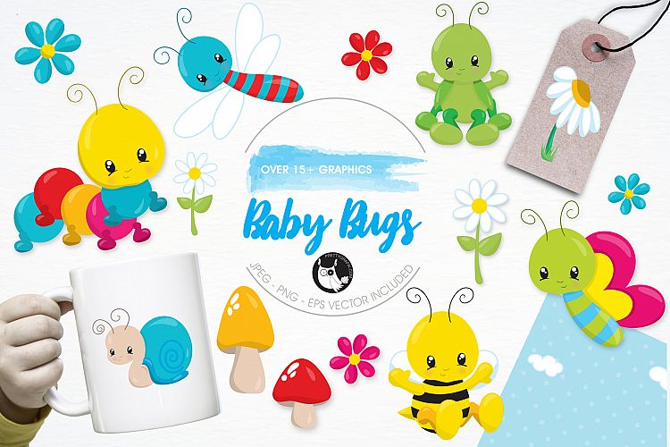 Baby Bugs  graphics and illustrations