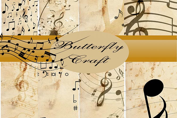 Music notes scrapbook paper, vintage music digital paper, digital notes paper, vintage notes digital paper,vintage notes backround paper