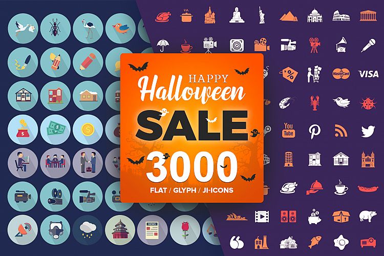 Jumbo Flat-Glyph Icons Pack